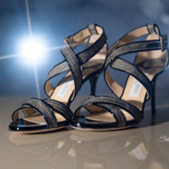 Jimmy Choo London "Louise" Cross Strap Sandal (Women's size 8M) - Picture 1 of 9